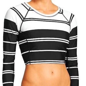 NWT ATHLETA Crop Top Rashguard UPF 50+ Top Size XL